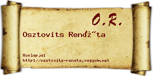 Osztovits Renáta névjegykártya